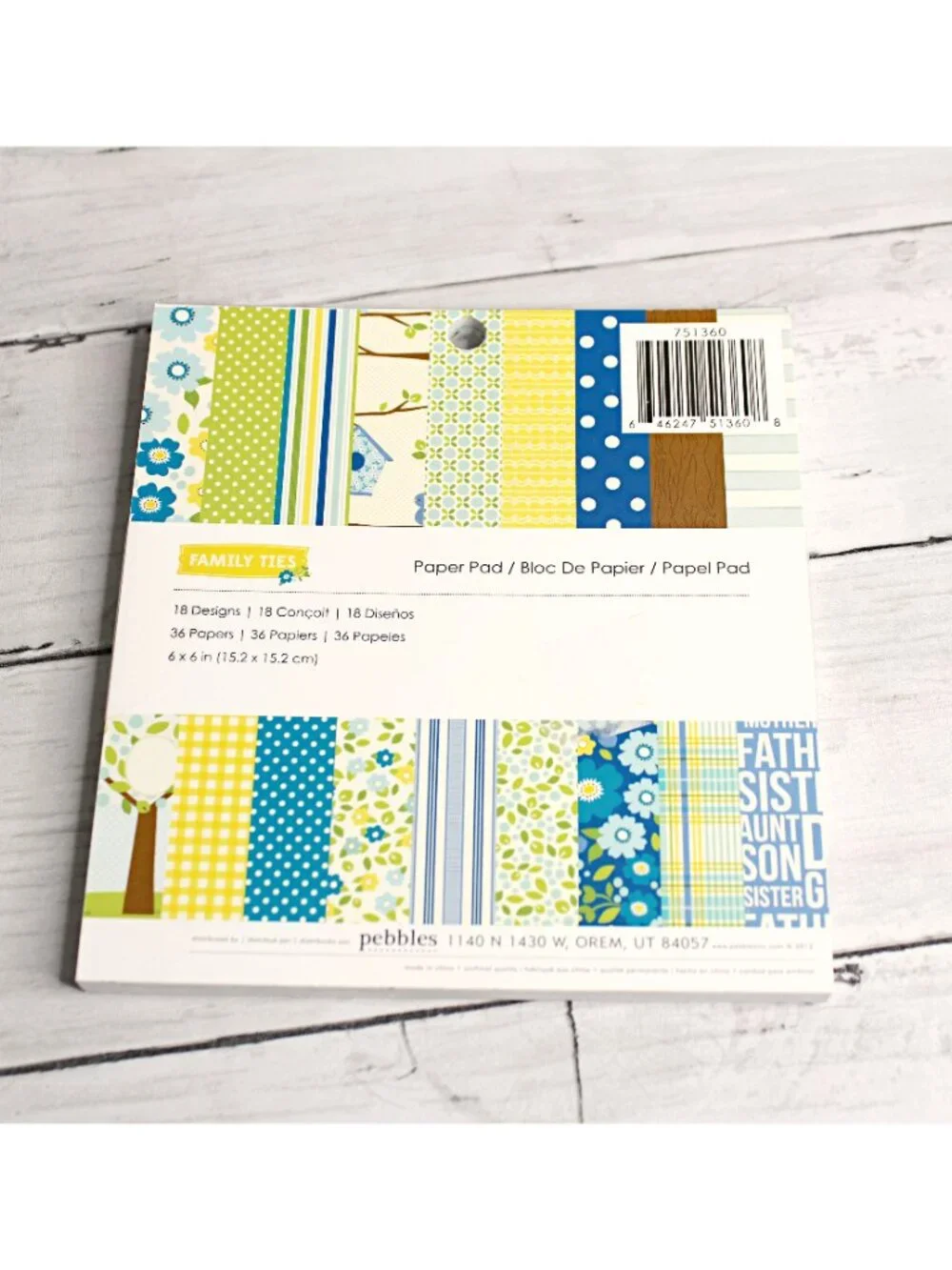 Pebbles Scrapbook Cardstock Paper Craft Pack Pad 6